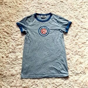 Chicago Cubs Retro Glam Ringer Tee Womens M Baseball Fan Apparel Sportswear